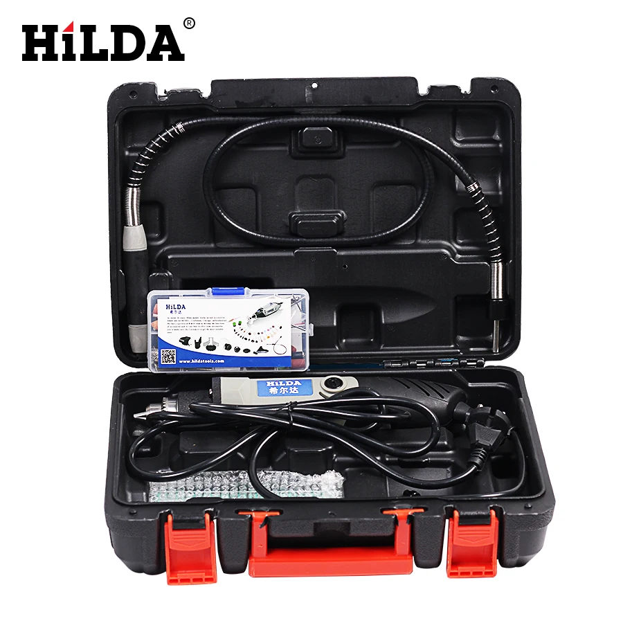 HILDA 84 шт. миниатюрная электрическая дрель Dremel 220 В 400 Вт для вращающегося