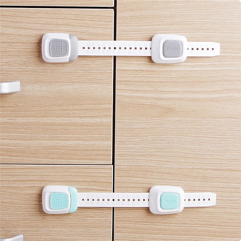 Baby Child Kid Safety Safe Lock Gate Drawer Doorway Cabinet Fridge Door Multi Function Long Lock