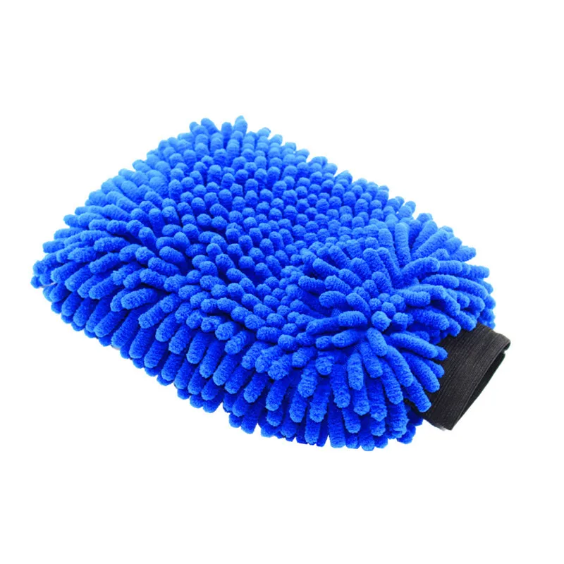 

Car Cleaning Supplies Car Wash Gloves, Blue Soft Microfiber Two Sided Chenille Gloves Car Wash Gloves Auto Accessories Auto Ca