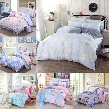 

Fashion Bedding Set Luxury 4PCS Family Duvet Cover Set Flat Sheet Bedding Set Pillowcase, No Filler 2019 Bed Set