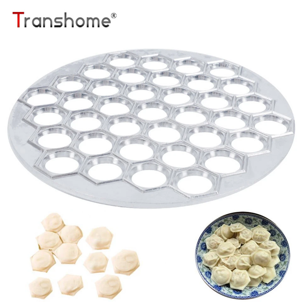 Transhome Dumpling Mold Aluminum 37 Holes Device Easy Dumplings Maker