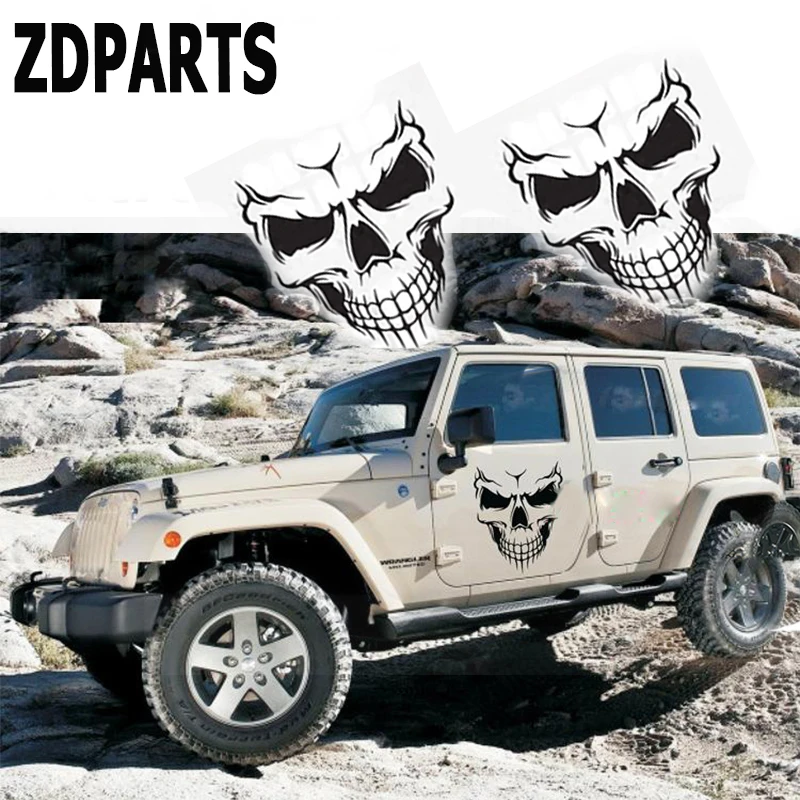 ZDPARTS 1X череп наклейки на вентиляционную решетку автомобиля капот дверь окно