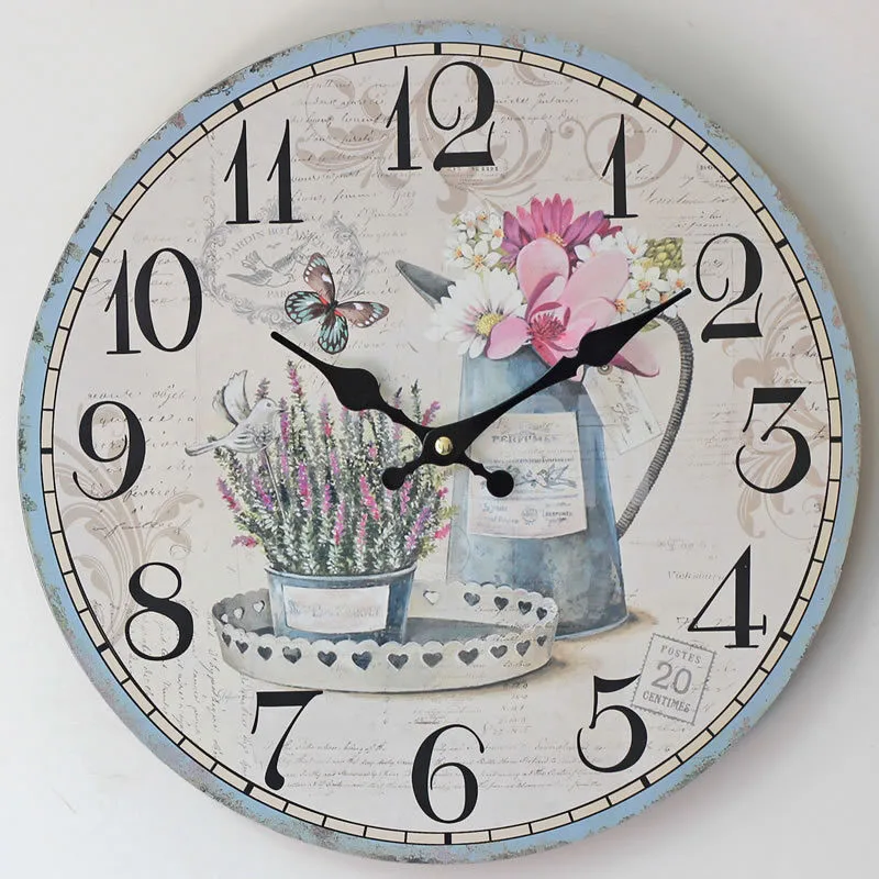 Wooden Wall Clocks Wall Decorations Hanging Clock Creative ...