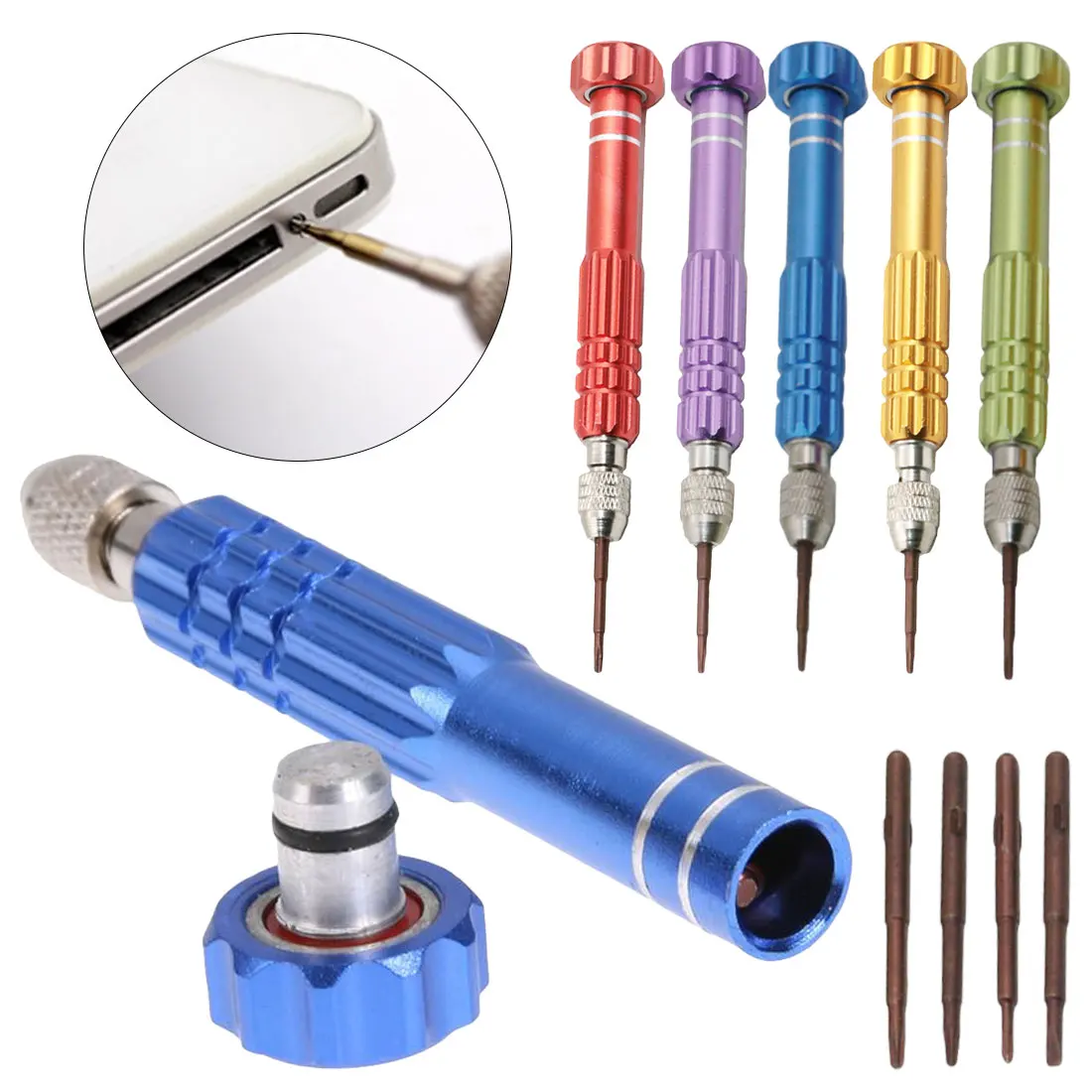 

5 in 1 Multi-function Repair Opening Tools Kit Screwdrivers Set For iPhone Android DIY Mobile Phone Accessories