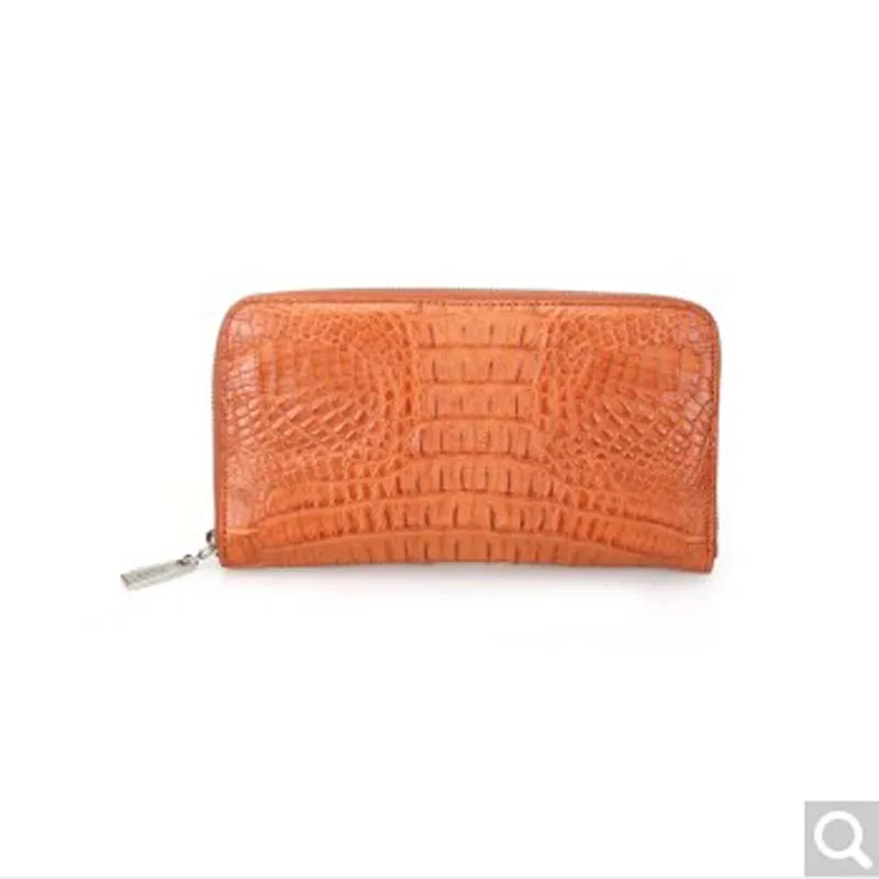 

River Thailand native crocodile leather wallet men and women universal style caiman alligator back skin in the middle skin
