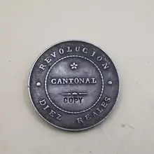 1873 Испания Картахена революционная 2,5 PESETAS(10 REALES) копия монет памятные монеты-копия монет