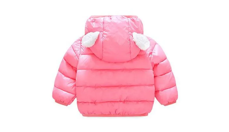 CROAL CHERIE 60-120cm Cute Ear Children Outerwear Hooded Baby Winter Jackets Infant Coats Light Weight Thicken Warm Snowsuit  (7)