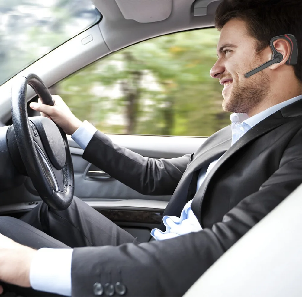 Elistooop, автомобильные стерео беспроводные Bluetooth наушники с громкой связью, V4.1, микрофон высокого разрешения, автомобильный смартфон с шумоподавлением
