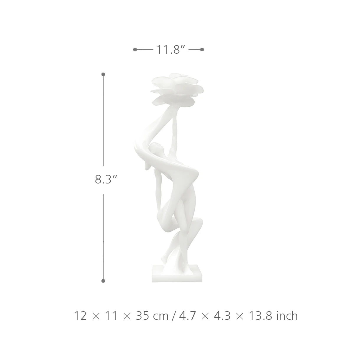 Tooarts Dance Girl с цветочной фигуркой 3D печатная скульптура Современная Escultura офисное