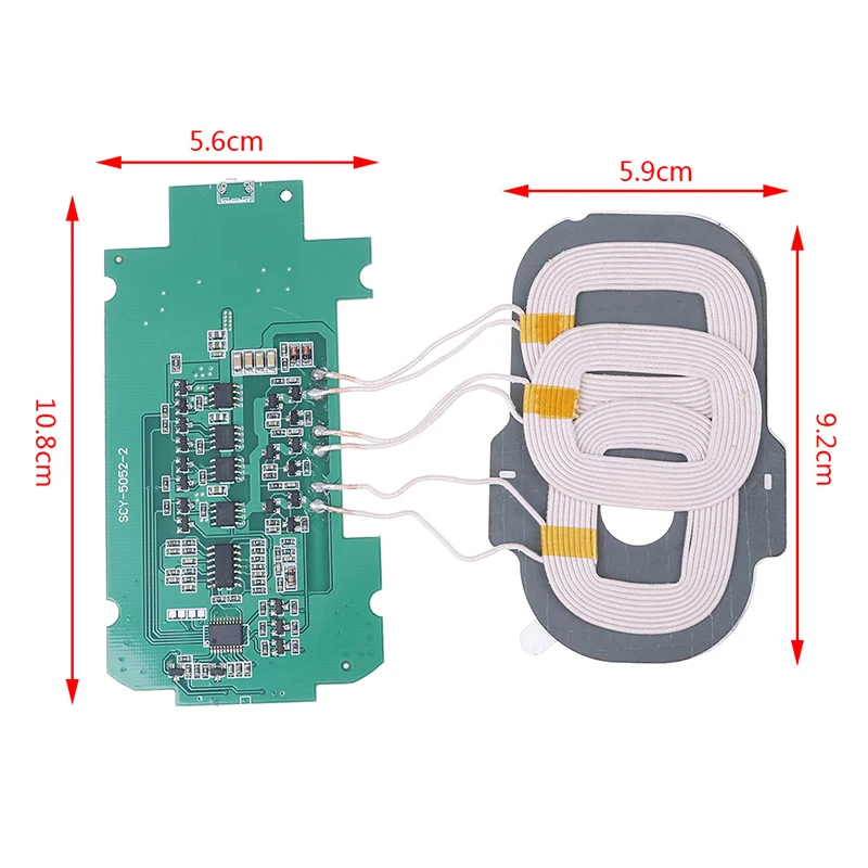 DIY 3 катушки Qi Беспроводное зарядное устройство PCBA печатная плата 5 В/2A Qi Беспроводная зарядка стандартные аксессуары 1 шт