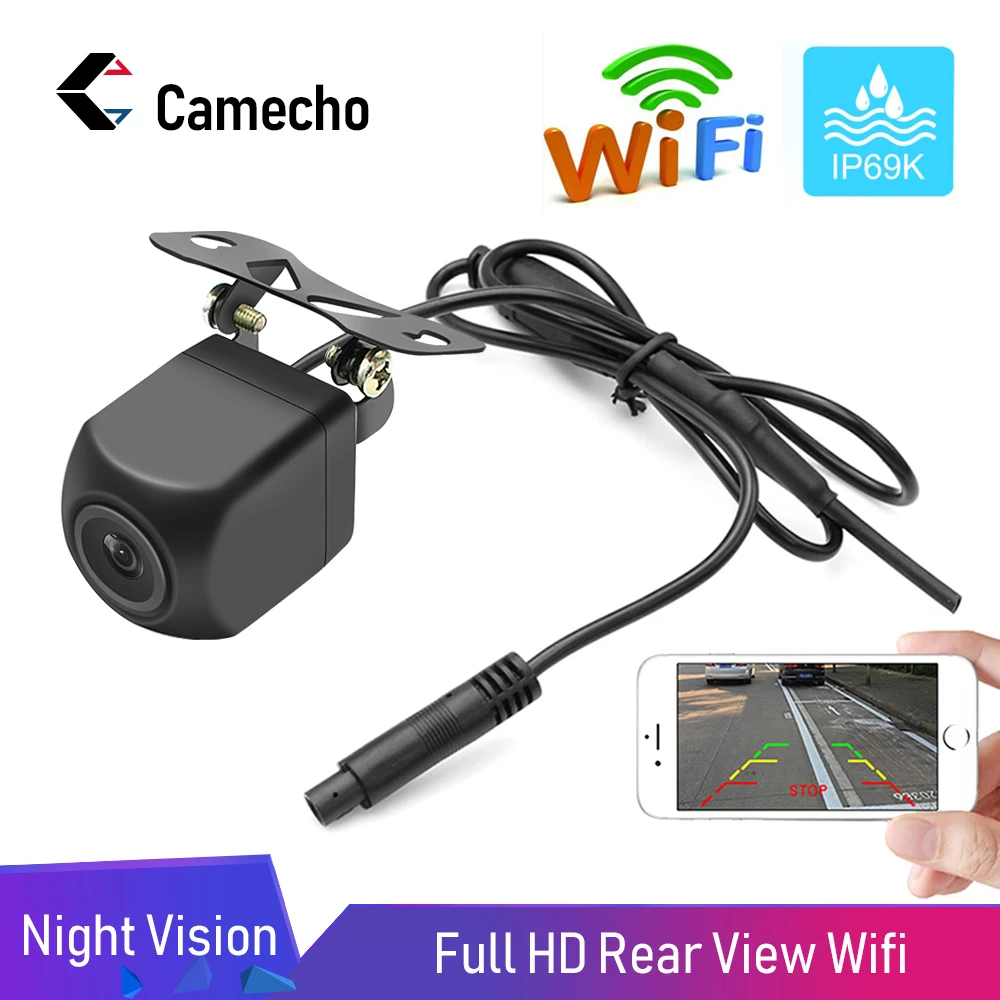 Camecho WiFi Backup Camera 1080P Full HD Revsersing Camera Compatible with iPhone//Android//Tablet