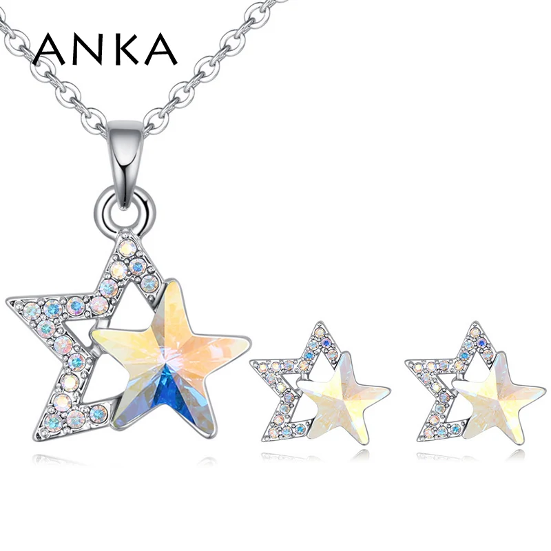 Анка абсолютно шины double star Форма с украшением в виде кристаллов колье серьги
