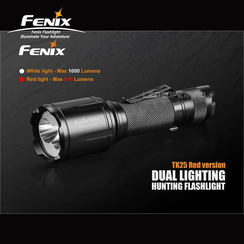 

Hot Cake Fenix TK25 Red Version Cree XP-G2 S3 & XP-E2 Red LED's Dual Lighting Hunting Flashlight for Most Tactical Demands