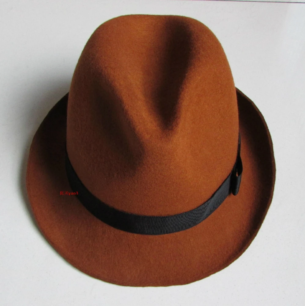 Мужские шерстяные мягкие шляпы, шляпа, женские фетровые шляпы Дерби, шерстяная шапка, Мужская модная шерстяная шляпа, фетровая шляпа, Новая Шляпка с перьями, B-8125