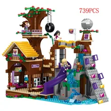 739 шт. мои дорогие друзья приключение лагерь домик на дереве на открытом воздухе строительного блока фигурки Кирпичи игрушки для девочек Подарки для встречи