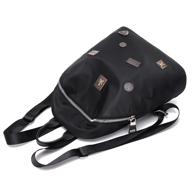 Модные черные женские рюкзаки Mochila Feminina девочек школьная сумка Повседневная