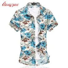 Для мужчин корейский Рубашки для мальчиков брендовые летние шорты рукавом плюс Размеры 5XL 6XL социальных Мерсеризованный Хлопковое платье Рубашки для мальчиков Camisetas Masculinas f2194