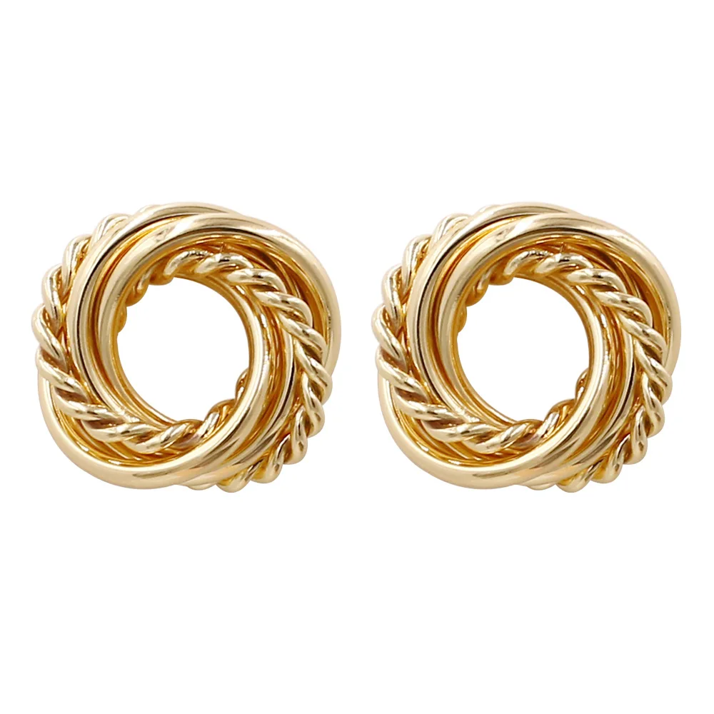 Vodeshanliwen ZA, трендовые золотые металлические круглые серьги для женщин, высокое качество, богемные геометрические массивные большие серьги, свадебные ювелирные изделия - Окраска металла: 17