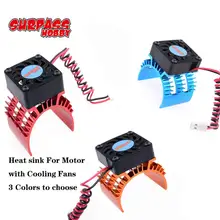SURPASS HOBBY RC Heatsink for 540/550/3650/3660/3670/3674 Motor Heat sink with Black Cooling Fan for 1/10 RC HSP HPI tamiya FS 3650 4300kv 1 10 rc automotive waterproof brushless motor hsp 94123 ring i 727 fs race 53625 53632