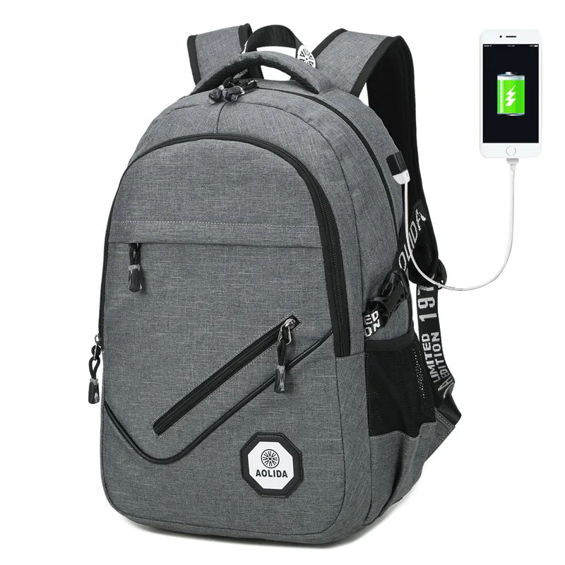 Aolida Backpack Men Women Oxford Bag Backpacks Travel Usb Designer