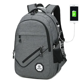 

AOLIDA Backpack Men Women Oxford Bag Backpacks Travel USB Designer Large Capacity School Backpack For Teens School Bag