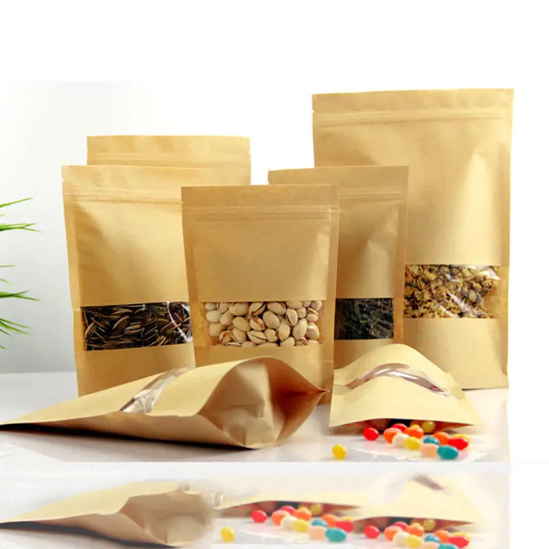 10pcs/lot Zip Lock Bags Wedding Candy Packaging Recyclable Food Bread