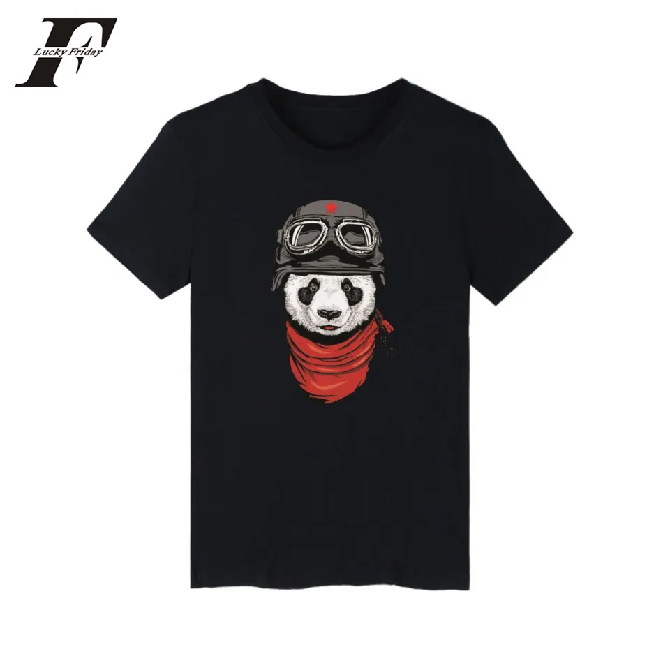 

LUCKYFRIDAYF women and men panda T-shirt summer panda t shirt homme t shirt men hip hop pandaT-shirts clothing