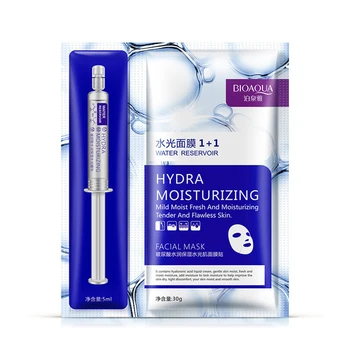 

new arrival hyaluronic acid moisturizing essence + facial mask sheet BIOAQUA masks beauty skin care face mask set hydra moisture