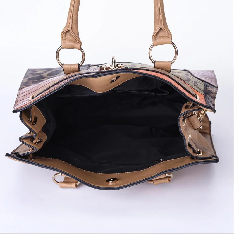 Женская сумка VM винтажная с леопардовыми буквами и замком|bags for ladies|brand shoulder bagdesigner