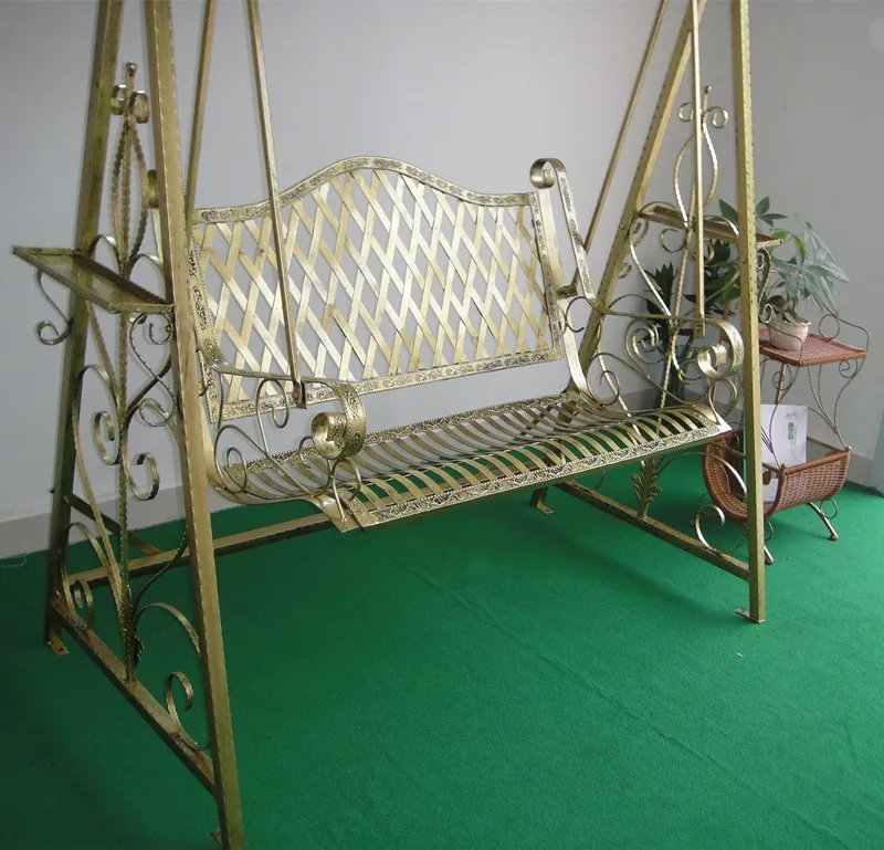 Balcony Garden Flowers Hanging Hammock Rocking Chair Wrought Iron Balcony Garden Flowers Hanging Hammock Rocking Chair Wrought Iron Patio Swing Double Outdoor Trio In Swings From Furniture On