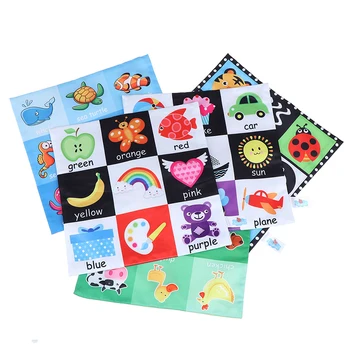 

Baby Toys For Newborn Soft Cloth Book 0-12 Months Kids Learning Educational Black/White Cognition Sound Newspaper