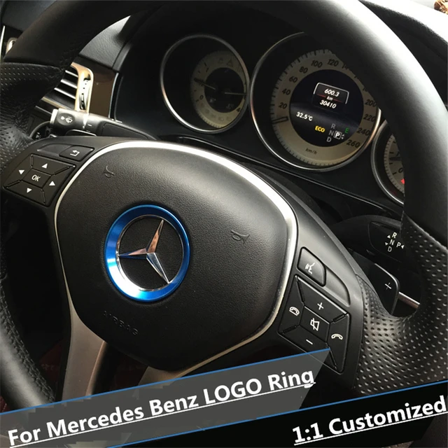 Red Interior Accessories Steering Wheel Logo Cover Trim