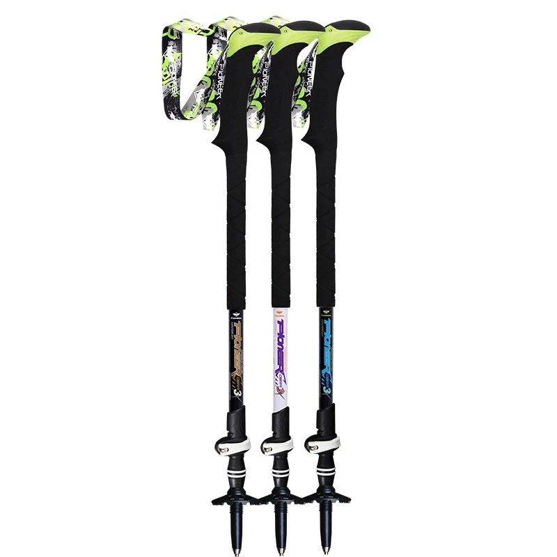 

1 Pair 100% Carbon Fiber Walking Poles Out Locking Trekking Poles Ultralight Hiking Cane Walking Trek Sticks