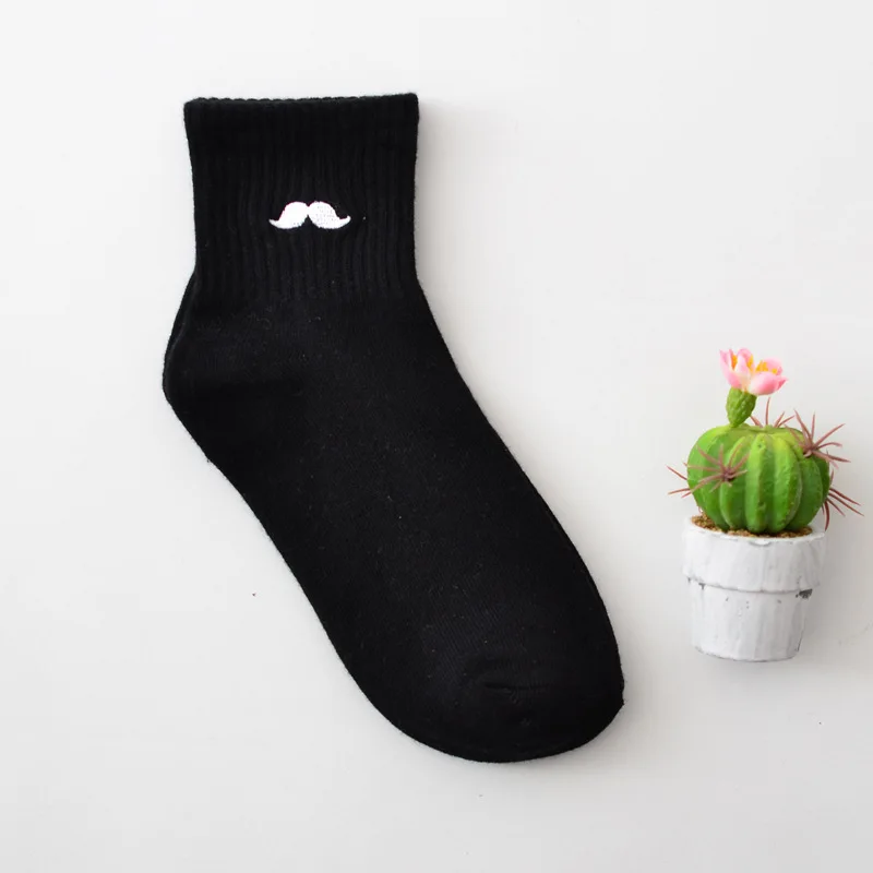 35-40 унисекс хлопковые носки Harajuku для женщин и мужчин Ulzzang Calcetines черные белые японские носки meias soks - Цвет: Black bottom beard