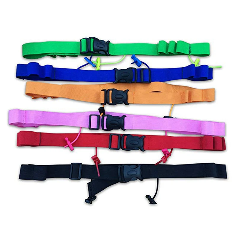 

Marathon Race Number Belt with Gel Loops Outdoor Elastic Nylon Running BIB Multicolored Waist Card Holder