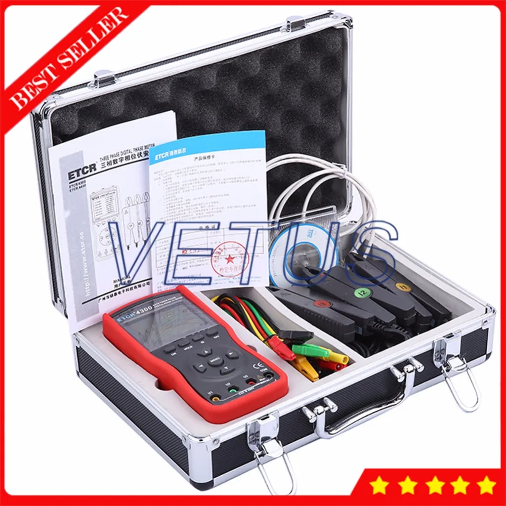 Small tip current clamp Three Phase Meter of ETCR4300 Digital Volt