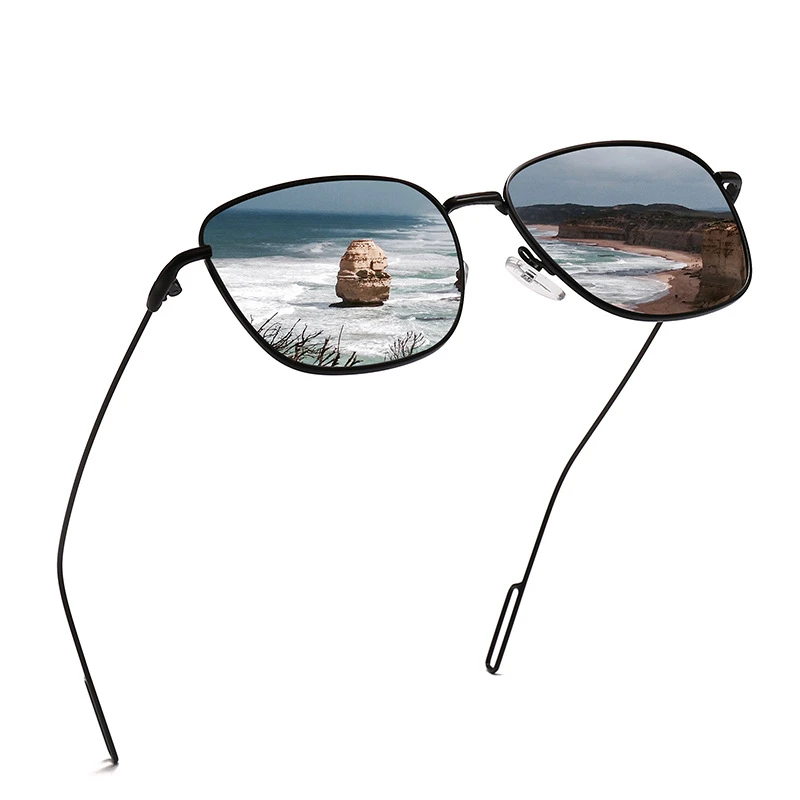 Роскошные солнцезащитные очки для мужчин, поляризационные, полицейский щит, мужские солнцезащитные очки для вождения, фирменный дизайн, трендовые зеркальные Мужские солнцезащитные очки для мужчин