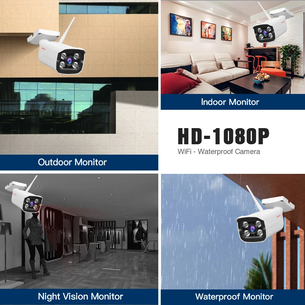 LOOSAFE 2MP Security WIFI IP Camera Outdoor CCTV Full HD 1080P 2.0 Megapixel Bullet Camera IP 1080P Lens IR Cut Filter ONVIF LOOSAFE 2MP Security WIFI IP Camera Outdoor CCTV Full HD 1080P 2.0 Megapixel Bullet Camera IP 1080P Lens IR Cut Filter ONVIF