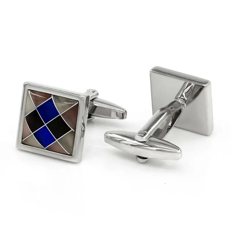 Kemstone Cufflinks Shell Color Cuff Links Famous Brand Men Luxury