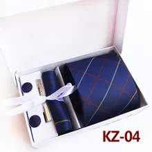 SCST клетчатый мужской свадебный галстук синие тонкие шелковые галстуки для мужчин галстук платок Зажимы для галстука, запонки 4 шт набор A091 SCST клетчатый мужской свадебный галстук синие тонкие шелковые галстуки для мужчин галстук платок Зажимы для галстука, запонки 4 шт набор A091