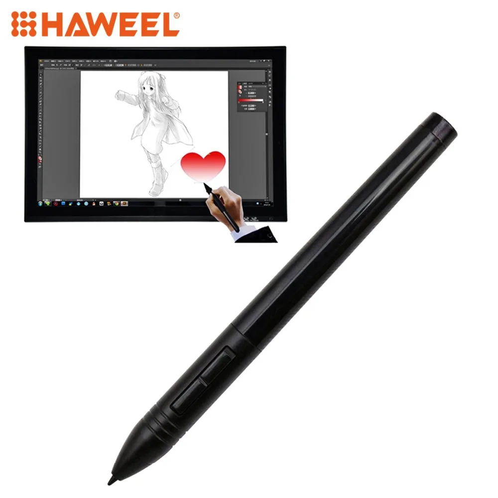 HAWEEL Huion P80 Беспроводной USB цифровой стилус Перезаряжаемые Мышь цифровое перо для Huion Графика Tablet
