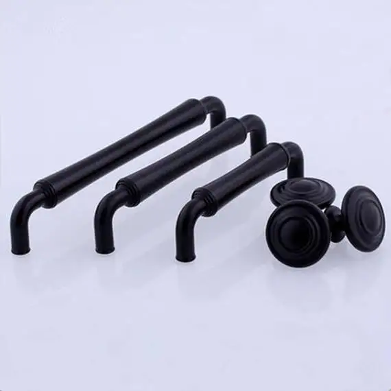 

3.75'' 5'' 6.3'' Black Drawer Pulls Handles Dresser Knobs Pulls Vintage Kitchen Cabinet Handles Knob Hardware 96mm 128mm 160mm