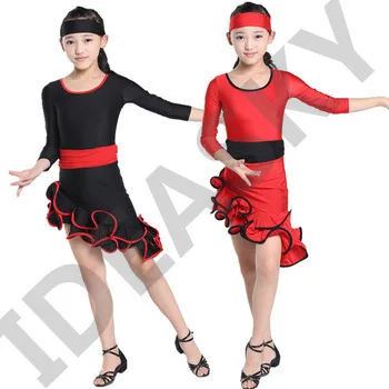 latin girl dance dress Salsa Samba Tango Ballroom Costume Latin Dance Dress Kids Latin Dance Dress latin dance dress for girls