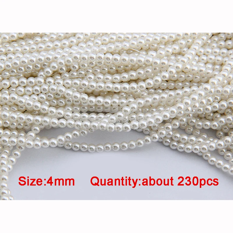 

1 Pack 4/6/8/10/12/14/16/18/20 mm Garment Beads DIY Imitation Pearl ABS Round Beads For Jewelry Making Material Accessory