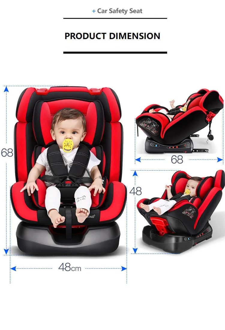 Регулируемое детское автомобильное безопасное сиденье От 0 до 12 лет портативное детское сиденье ISOFIX жесткий интерфейс пятиточечный жгут детское автокресло