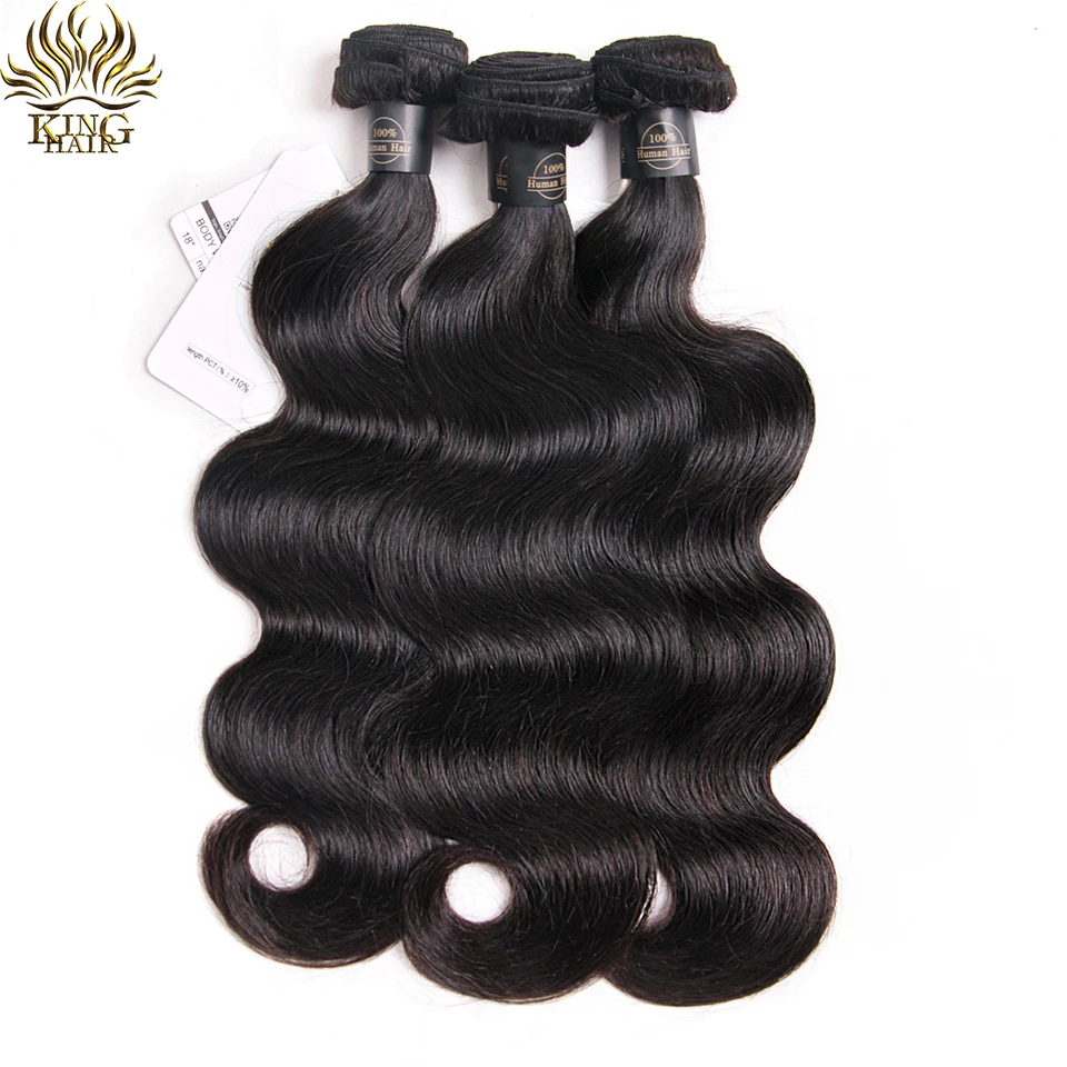 Дешево King Hair перуанские волосы волнистые волосы плетение пучки 100% натуральные волосы пучки натуральный черный цвет 8 28 дюймов Remy человеческие воло...