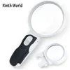 LED Magnifying Glass 10X  5X Illuminated 2 Lens Set. Best Magnifier Set With Lights for Seniors, Maps, Jewelry, Watch Repair ► Photo 1/6