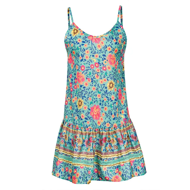 Forefair Bohemian Summer Dress Sexy Mini (27)