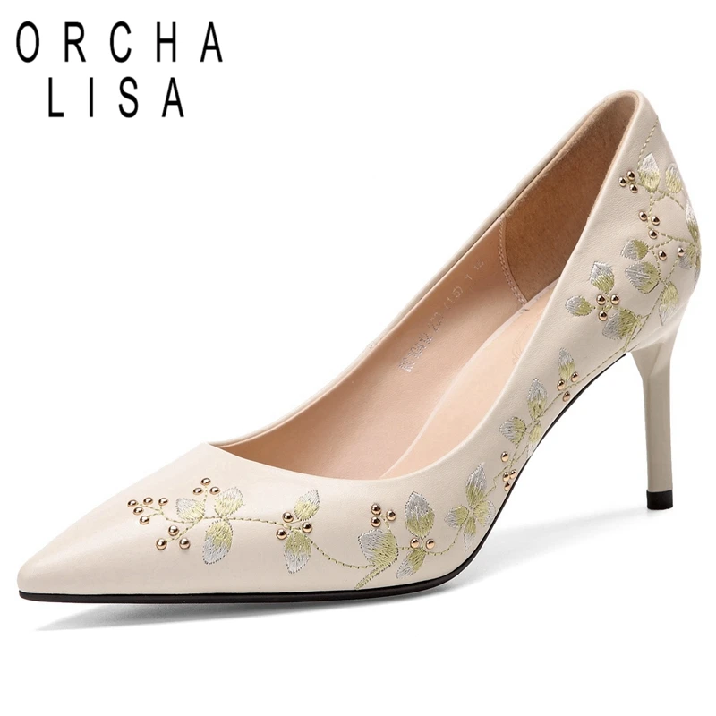 high heel floral shoes