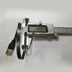 25cm Flat FPV Ultra-Thin Super Soft Low Profile Right Angled Micro USB 90 Degree To Usb 2.0 Male FPC Ribbon Data Charging Cable